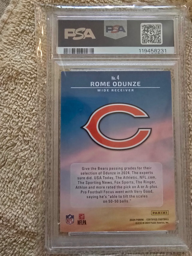 2024 Panini Certified Rome Odunze Rookie Card PSA 8 - photo 2