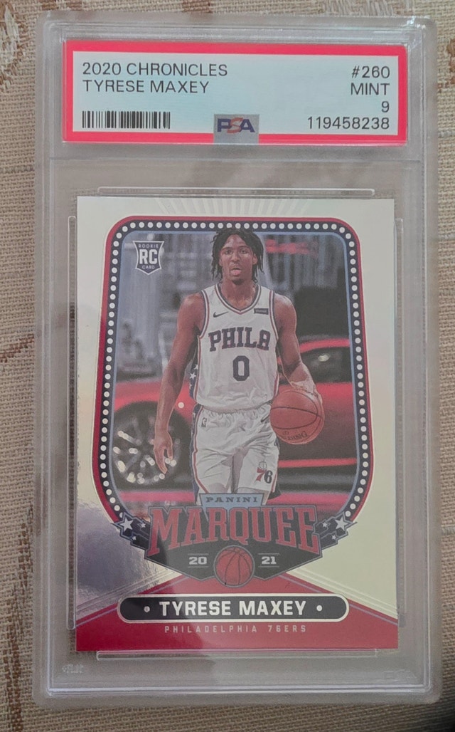 Panini Tyrese Maxey 2020 Chronicles Marquee Rookie Card PSA 9