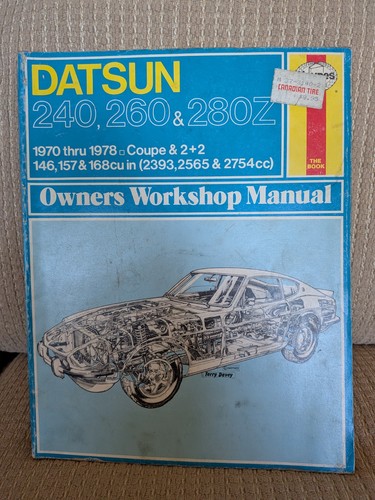 Datsun 240Z 260Z 280Z Haynes Repair Workshop Manual Vintage