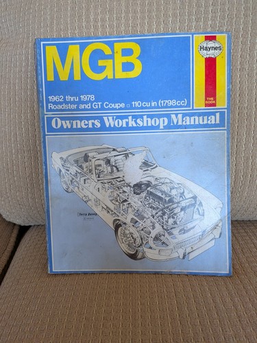 1962-1978 MGB Owners Workshop Manual Roadster Coupe Vintage