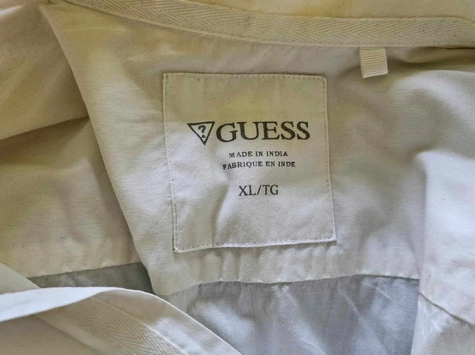 GUESS Men’s White Long Sleeve Stretch Button-Down Shirt - Size X - photo 3