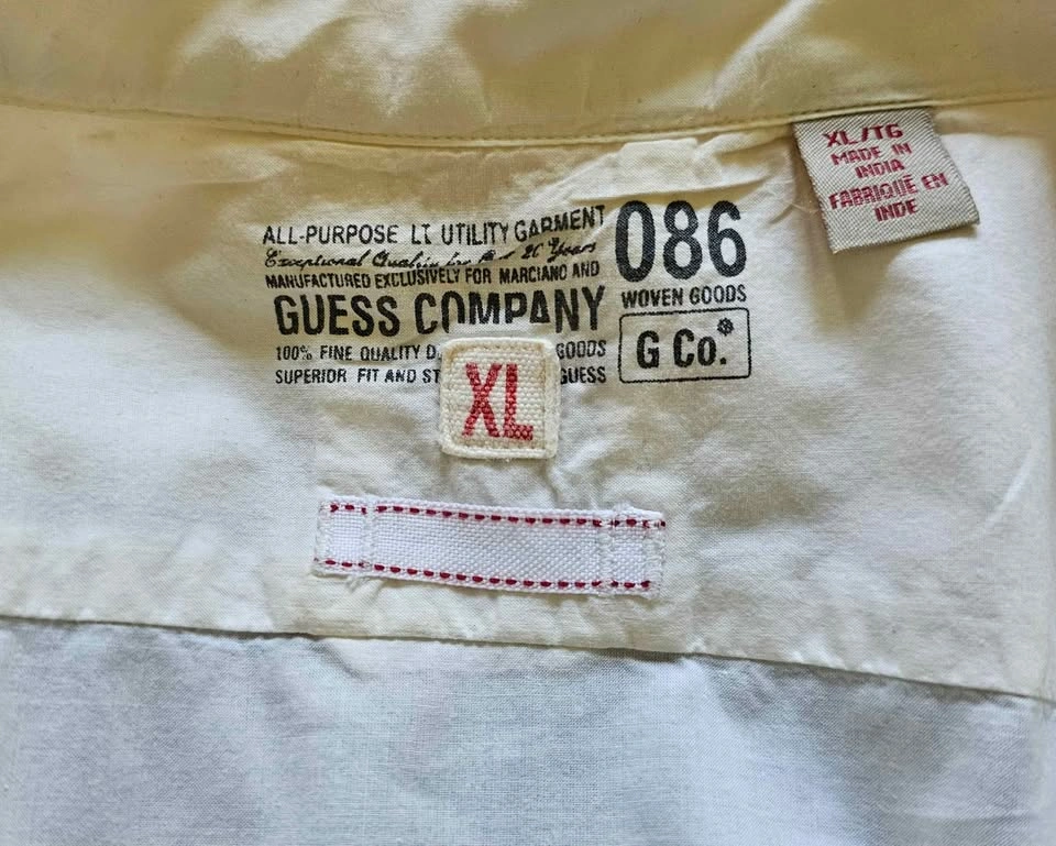 GUESS Men’s Vintage Short Sleeve Guayabera Resort Shirt - Size X - photo 3