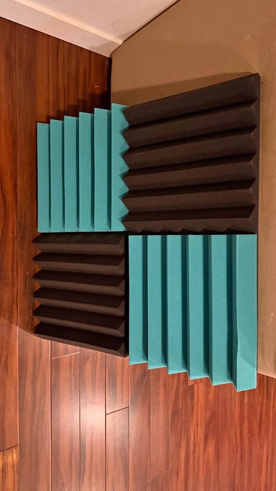 Acoustic Foam Wall Panels – 12 Ready-to-Hang Panels