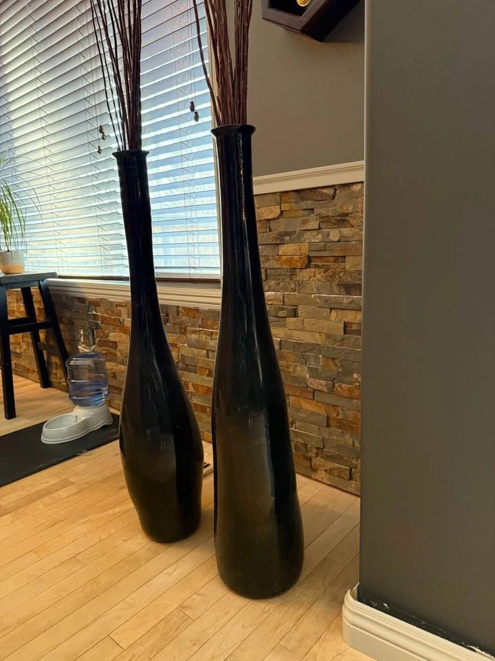 Tall Glass Pier One Floor Vases - photo 2