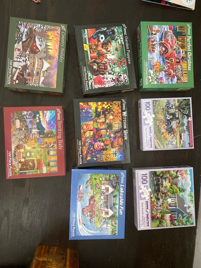 puzzles 100 pieces and 300 pieces $10 each