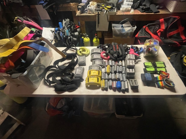 Scuba Diving weights, belts, keepers and ankle weights