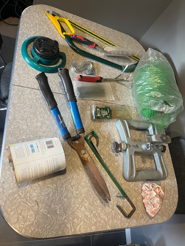 Garden tools and sprinklers