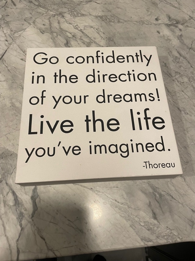 Inspirational 10 X 10 inch canvas