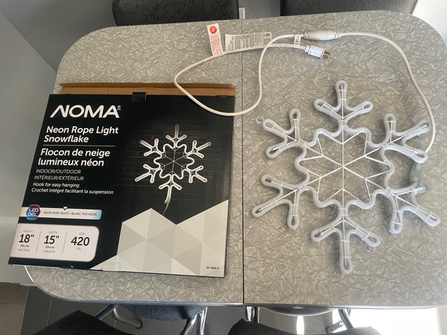 Noma Neon Rope Snowflake Christmas light