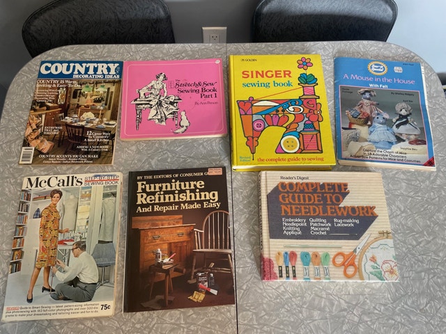 Vintage Sewing, crafts and needlework books