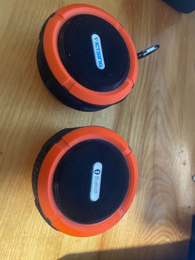 Two Bluetooth speakers