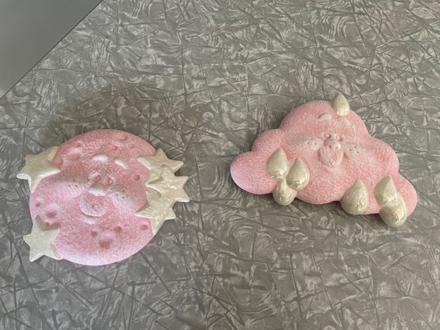 Ceramic children cloud decorations