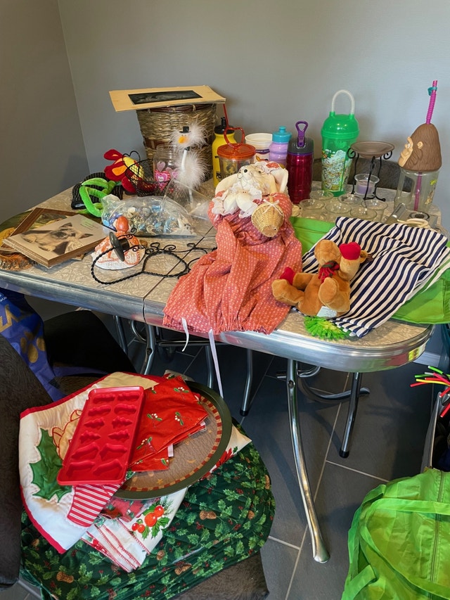 Baskets, water bottles, candles, Xmas and Ikea organizers