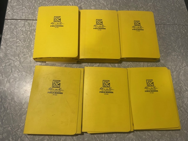 12 NEW Rite in the Rain field binders #200