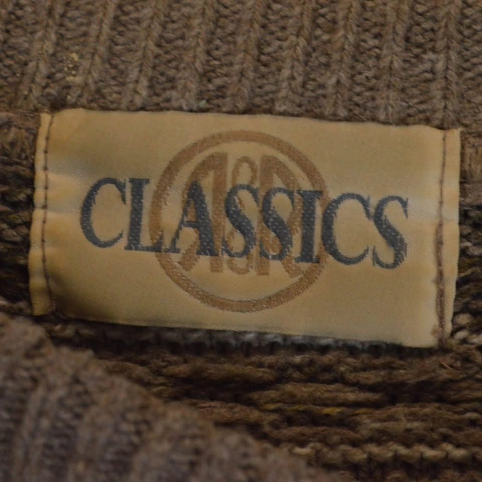 Classics Men's Geometric Grandpa Crewneck Sweater L Brown - photo 3