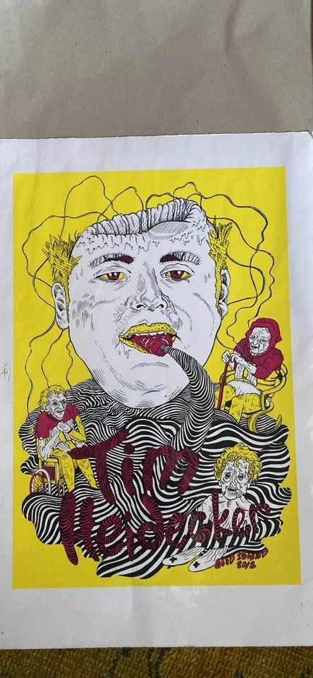 Tim Heidecker Silkscreened Gig Poster