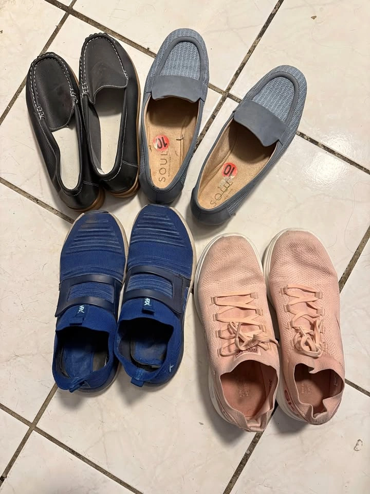 Women’s Wardrobe Clearance Lot: 4 Pairs Shoes (Sz 10) + 3 Bags