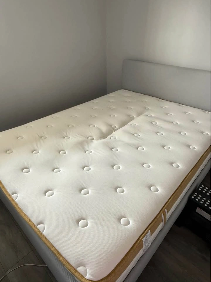 IKEA GLADSTAD Upholstered Queen Bed Frame and Mattress - photo 3