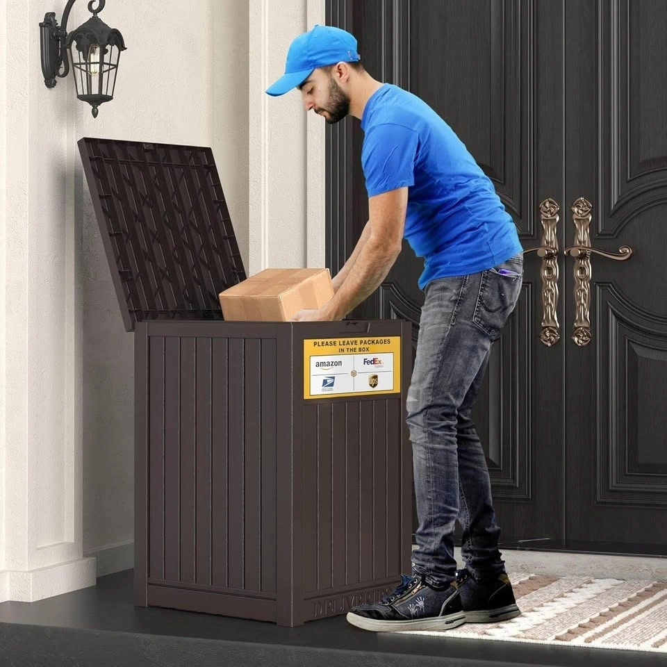 NEW-48 Gallon Outdoor Waterproof Resin Bin /Delivery Box - photo 3