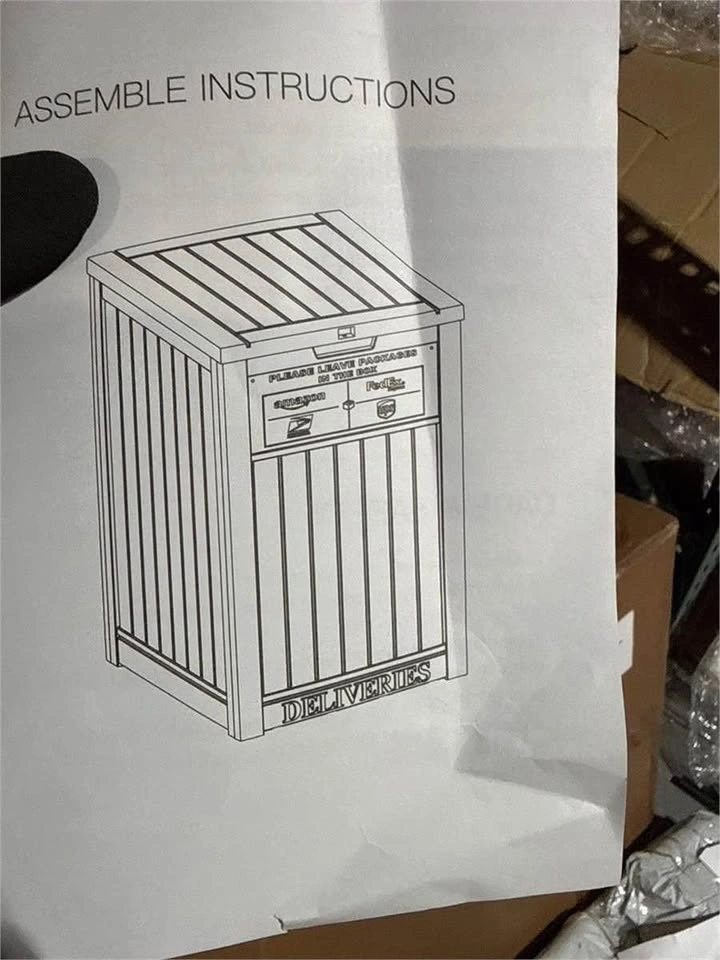 NEW-48 Gallon Outdoor Waterproof Resin Bin /Delivery Box - photo 5