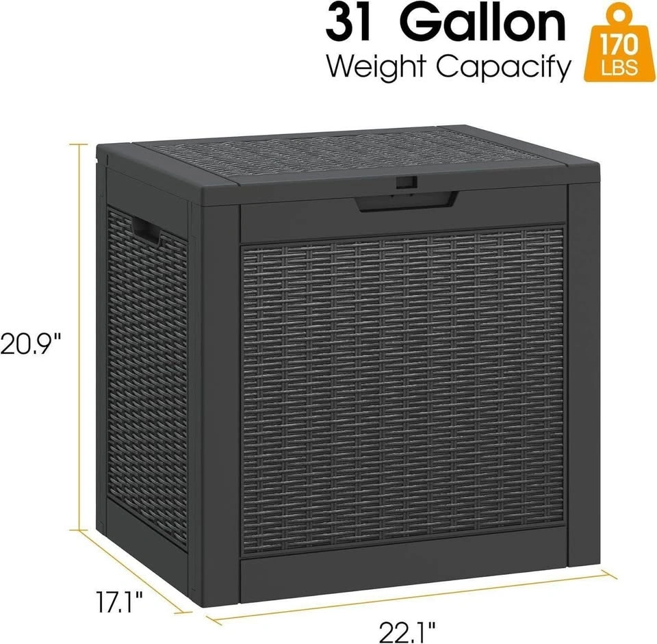 NEW-31 Gallon Resin Outdoor/ Indoor Storage Box - photo 2