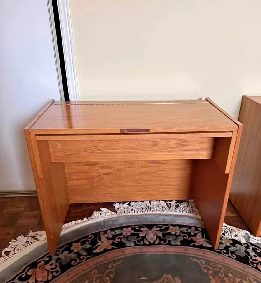 Vintage MCM Teak Vanity/Dressing Table w/Mirror