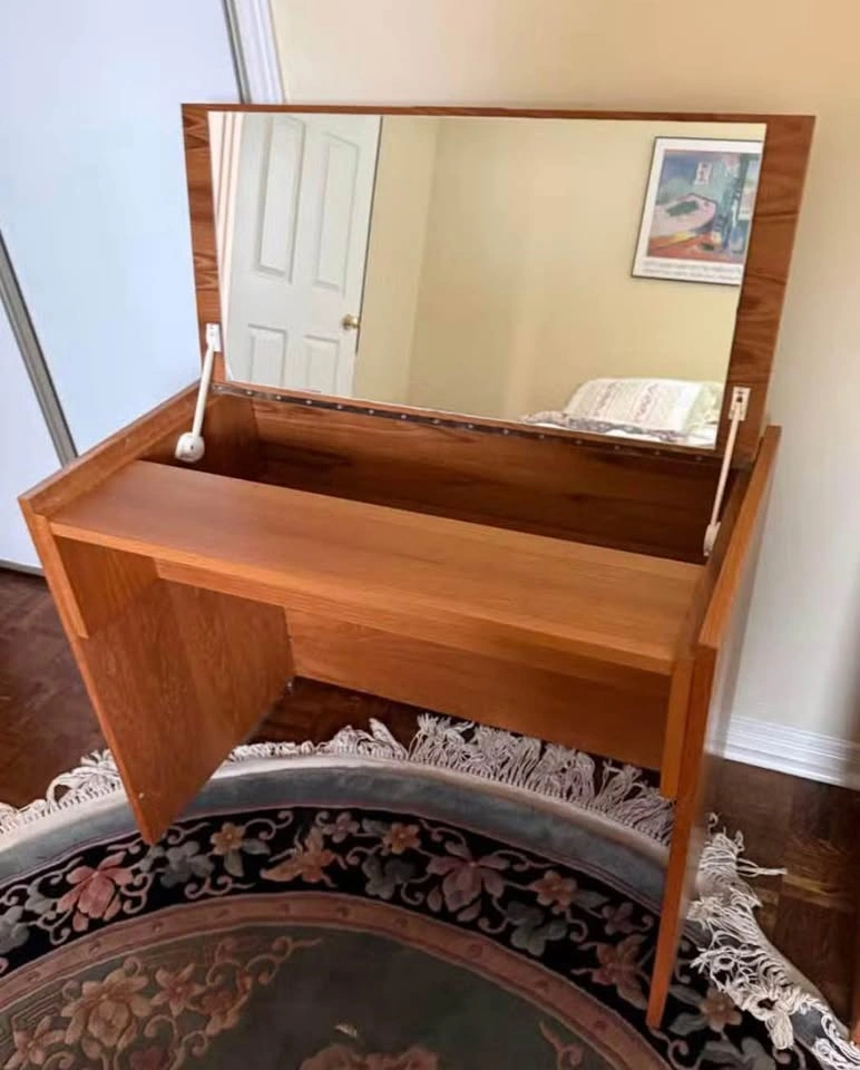 Vintage MCM Teak Vanity/Dressing Table w/Mirror - photo 4