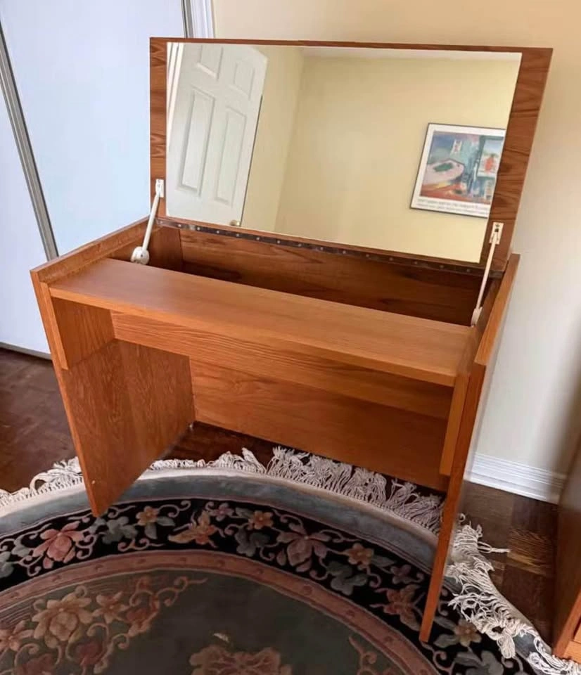 Vintage MCM Teak Vanity/Dressing Table w/Mirror - photo 5