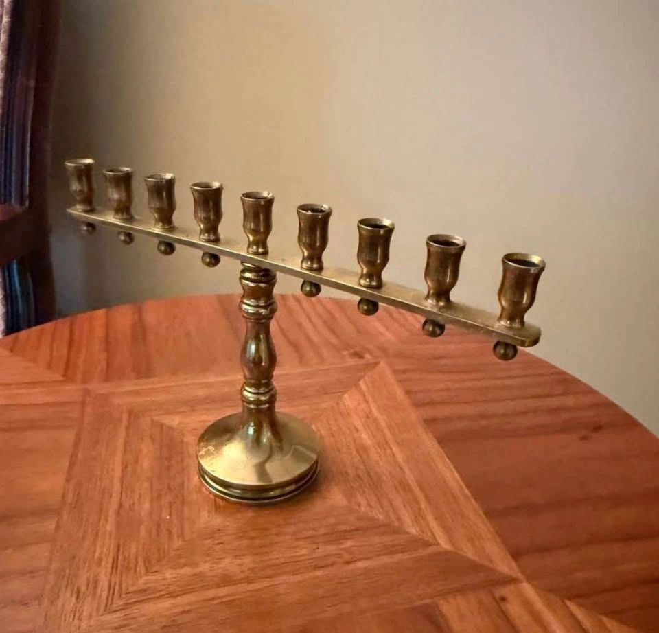 Vintage Brass Menorah 9 arms - photo 3
