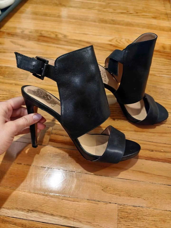 Vince camuto black leather heels - photo 4