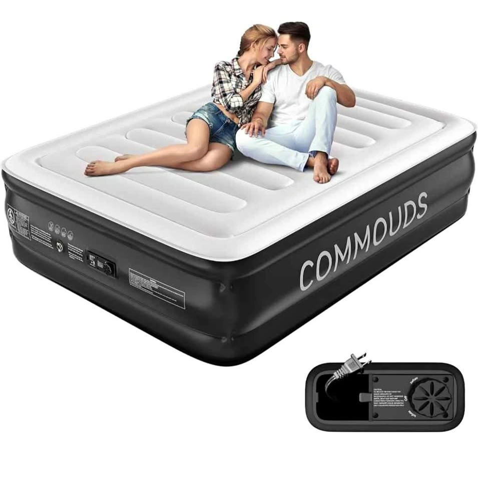 Queen Air Mattress with Built-in Pump, 18" Raised
