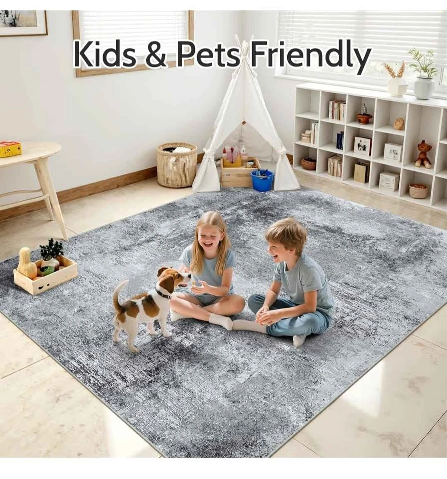 Brand new Modern Abstract 8x10 Area Rug - Washable & Non-Slip - photo 3