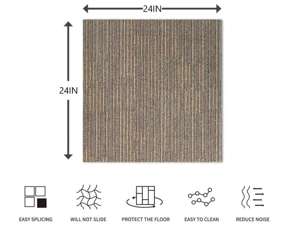 Brand New Commercial Carpet Tiles, 24" x 24", 18 Tiles, 72 sq ft - photo 4