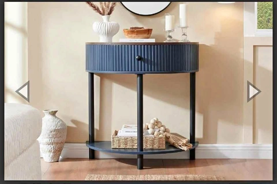 Brand New Console Table with Drawer & Shelf (Blue)