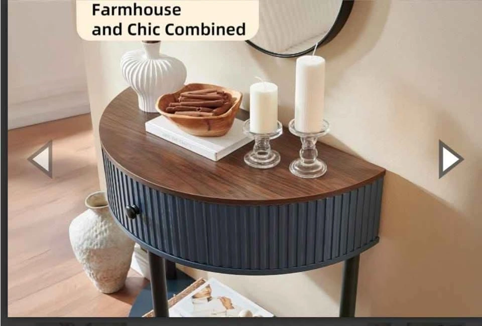 Brand New Console Table with Drawer & Shelf (Blue) - photo 2