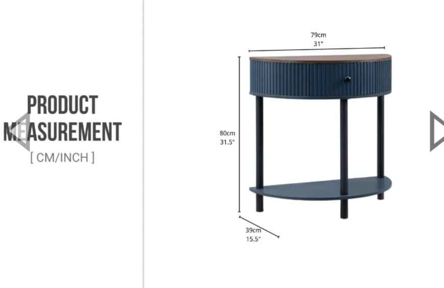 Brand New Console Table with Drawer & Shelf (Blue) - photo 5