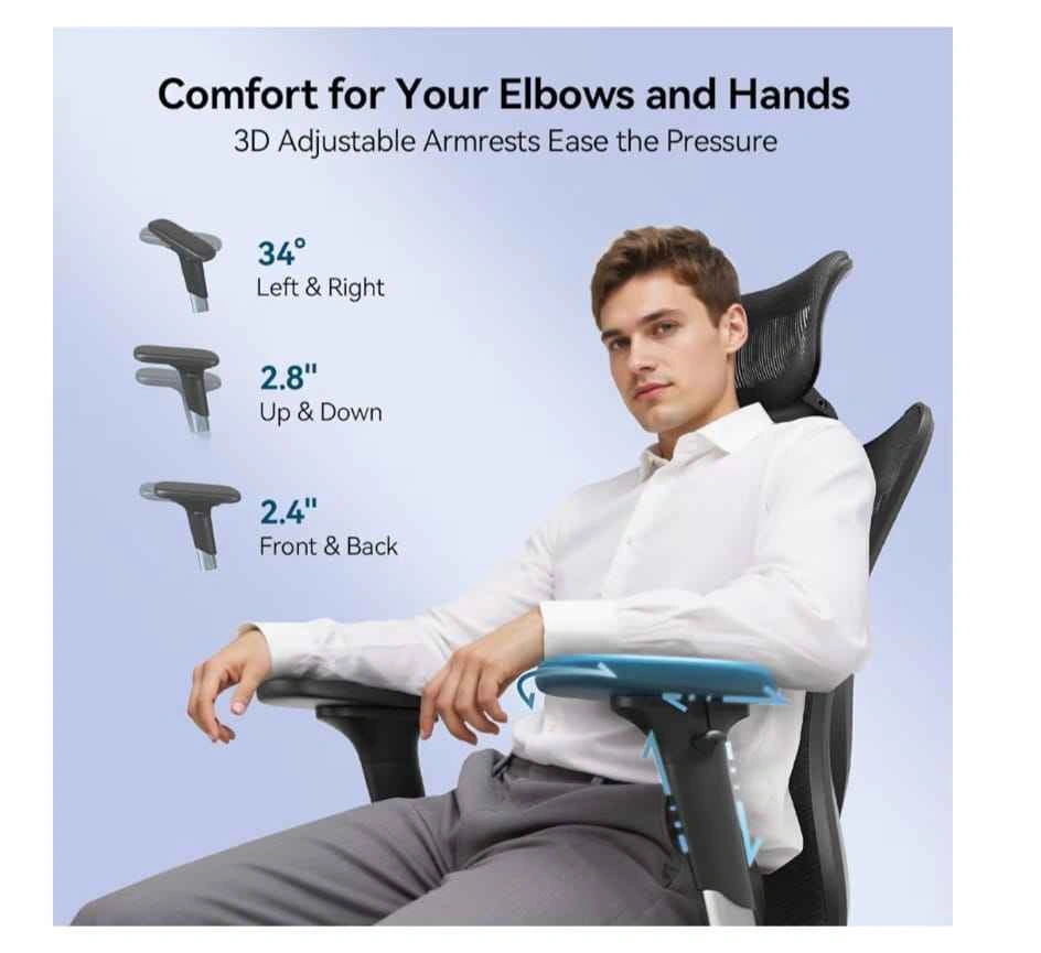 SIHOO Ergonomic Office Chair with 3 Way Armrests - photo 5