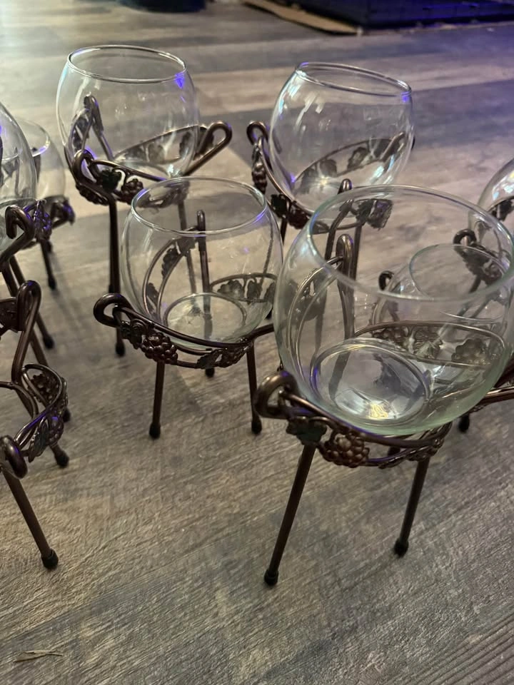 Vintage grape vine candle holders set - photo 2