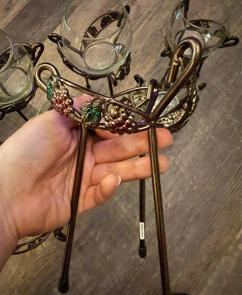 Vintage grape vine candle holders set - photo 3