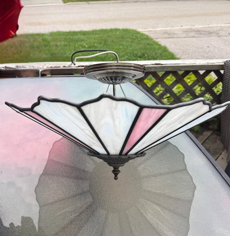 Tiffany style flush mount ceiling light