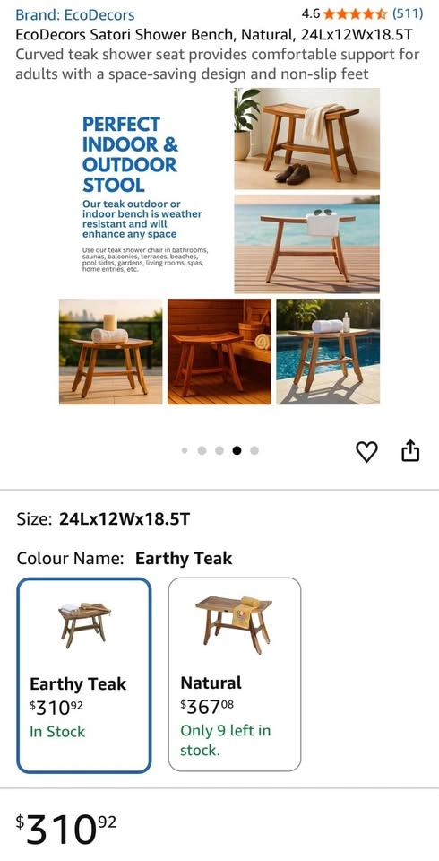 Teak waterproof bench - photo 4