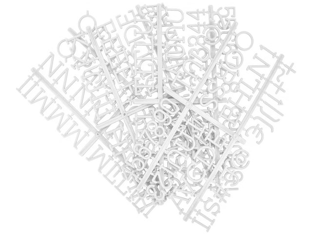 White letters for letter board