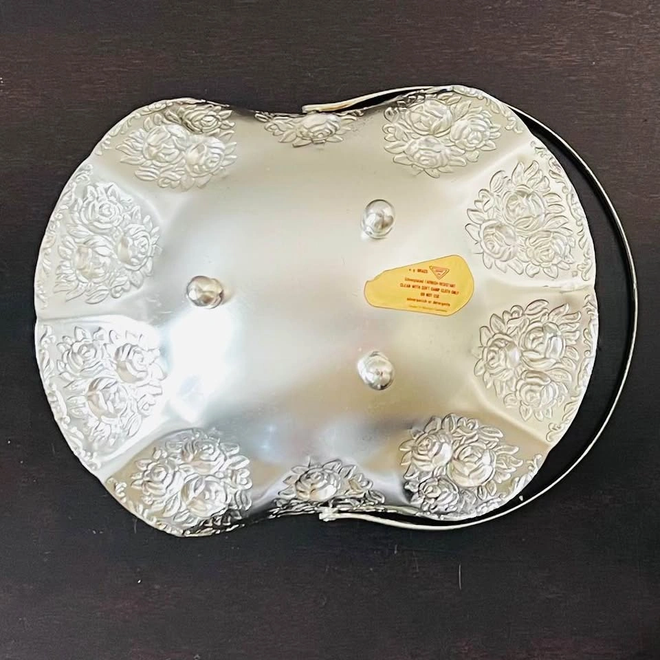 Vintage Germany Silverplate Footed Candy Dish/Trinket Basket - photo 4