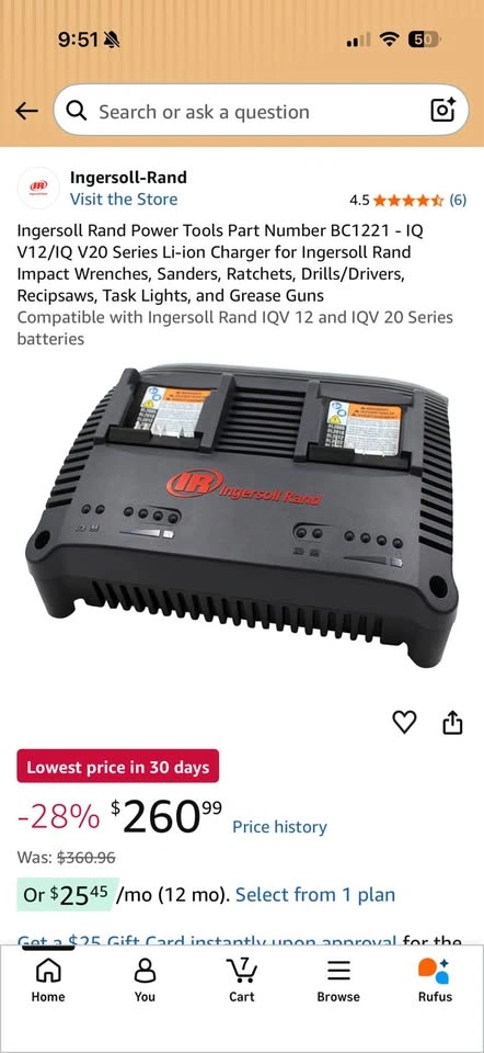 Brand New INGERSOLL RAND Charger – BC1121 - photo 5