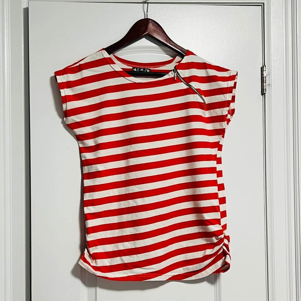 Women’s Striped Short-sleeve Top size M