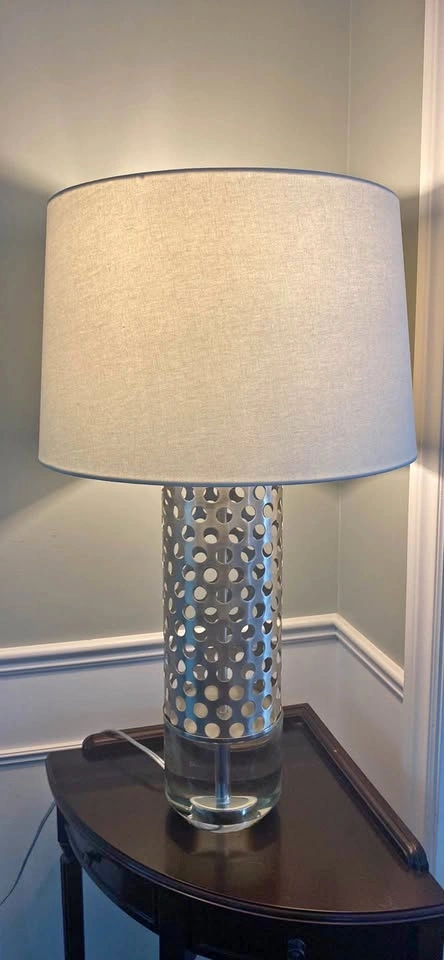 2set of Grase metal table lamp with crystal base