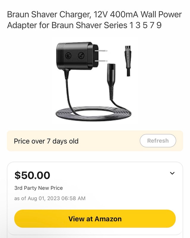 Braun Shaver Charger
