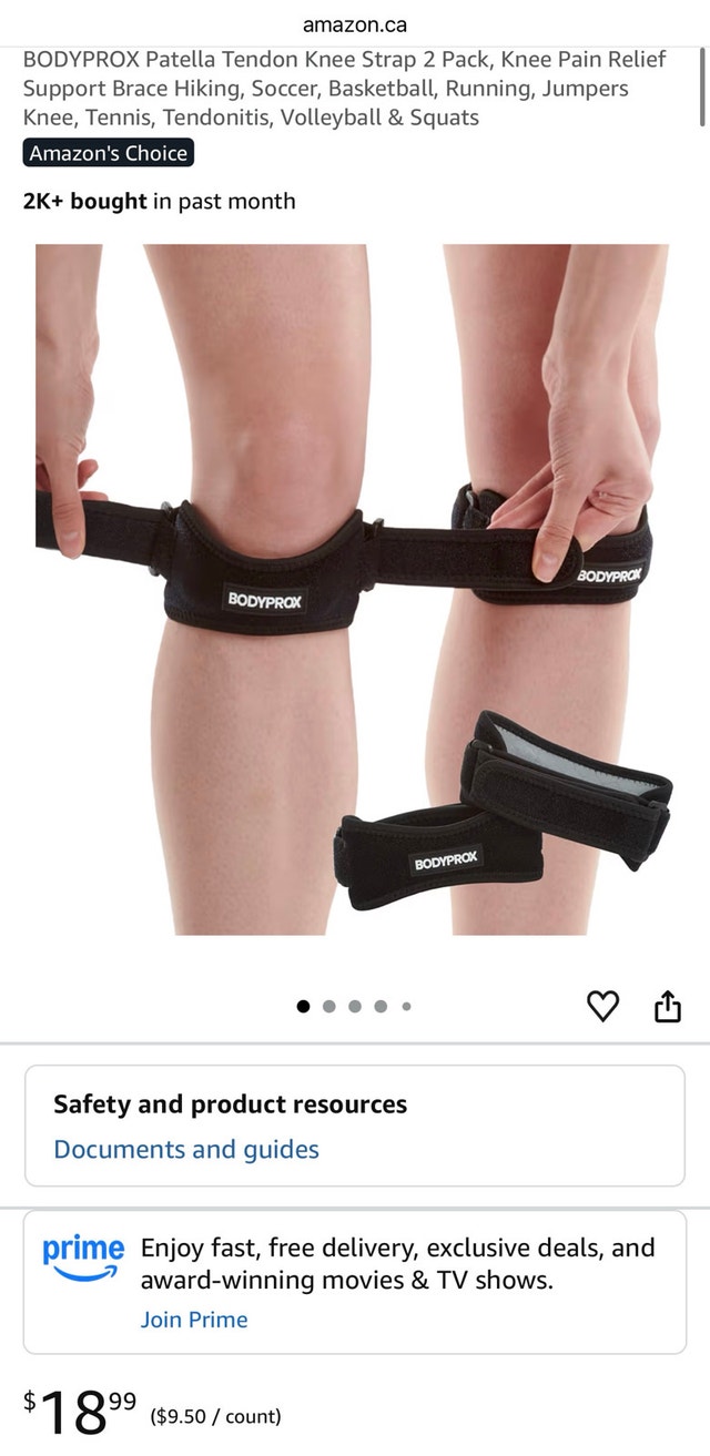 BODYPROX Patella Tendon Knee Strap 2 Pack - photo 2