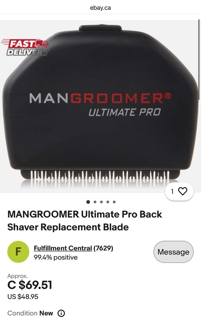 MANGROOMER Ultimate Pro Back Shaver Replacement Head - photo 3