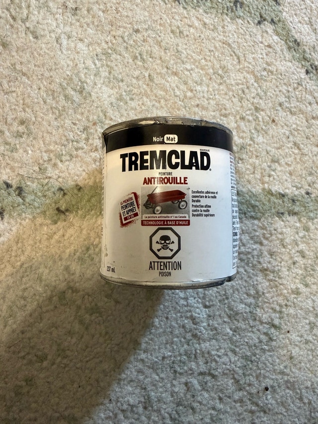 Tremclad Flat Black Rust Paint